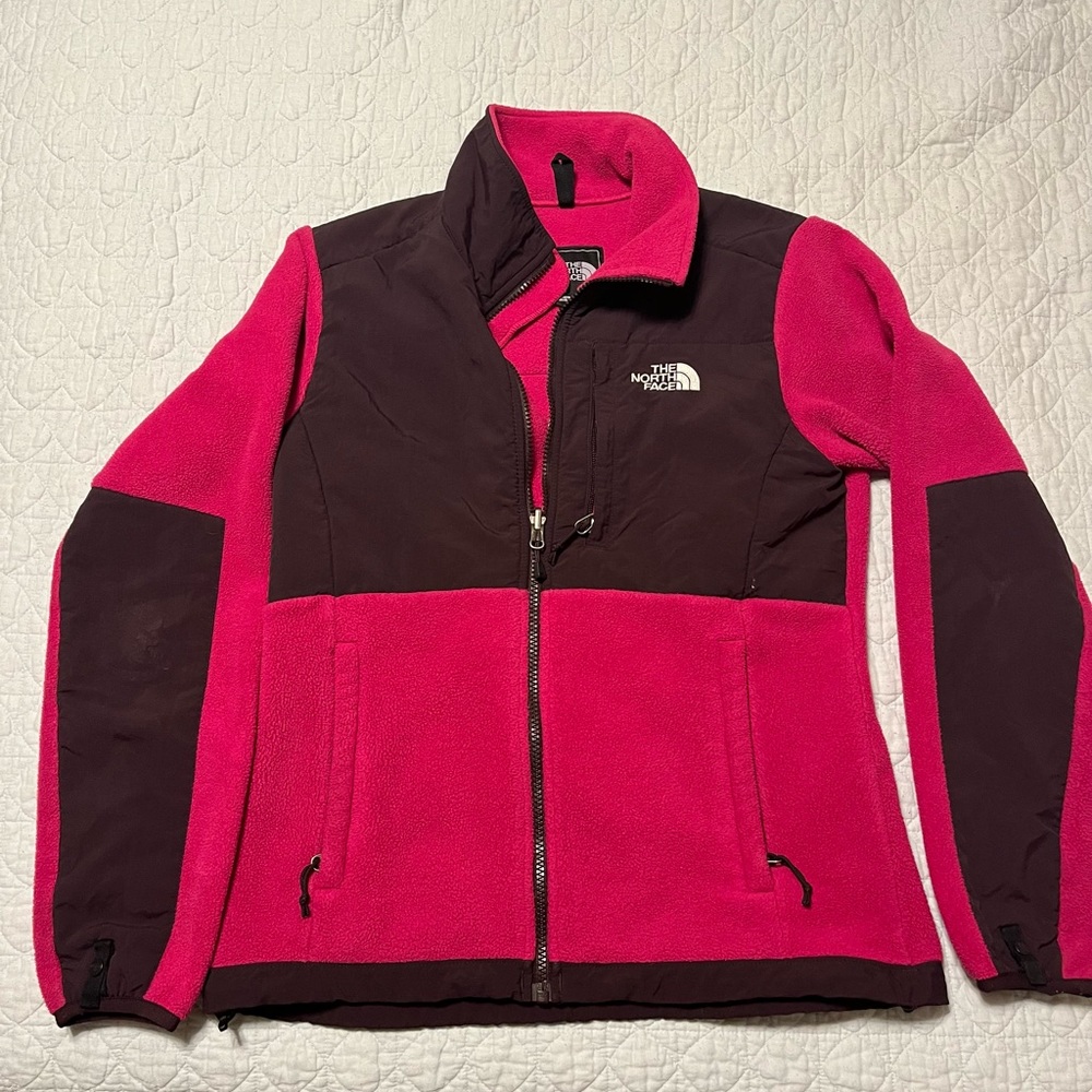 NorthFace Denali Fleece Jacket Pink and Brown Size Small
